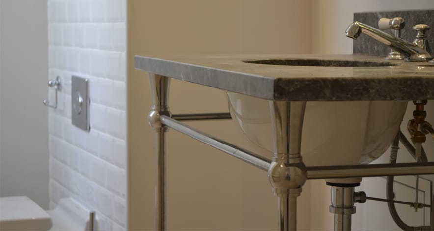 metal manufacture vanity units hotel london